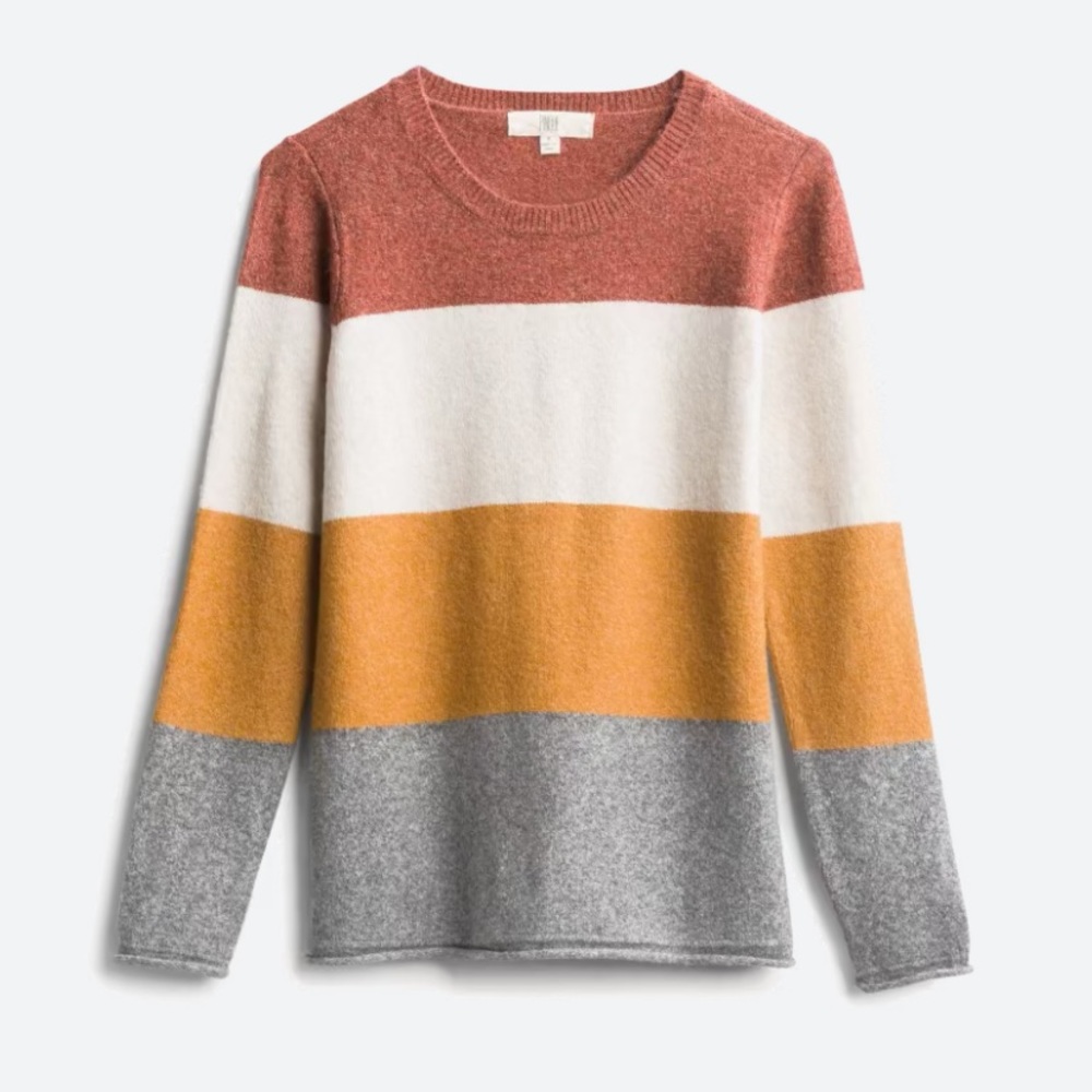 Pinque Crew Neck Color Block Sweater